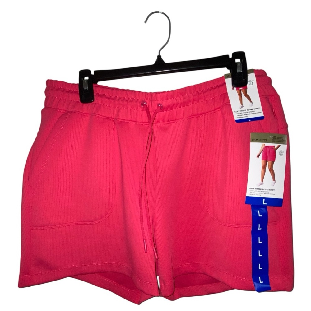 Mondetta bottoms Scuba Soft Ribbed Shorts - Raspberry Sorbet